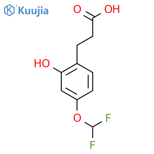 3-(4'-(Difluoromethoxy)-2'-hydroxyphenyl)propionic acid structure