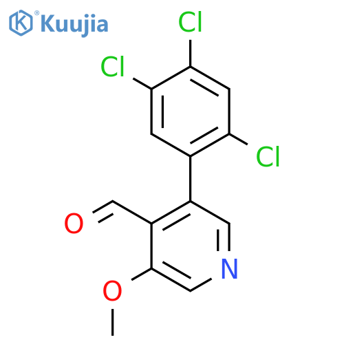 3-Methoxy-5-(2,4,5-trichlorophenyl)isonicotinaldehyde structure
