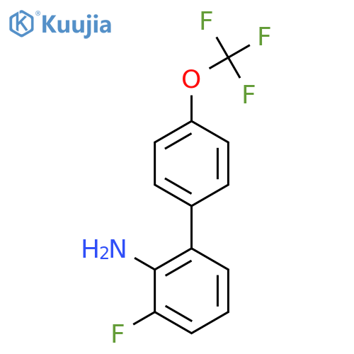 2-Amino-3-fluoro-4'-(trifluoromethoxy)biphenyl structure