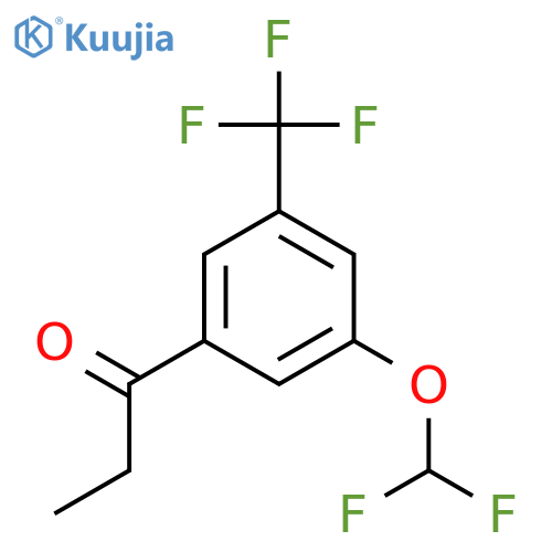 3'-(Difluoromethoxy)-5'-(trifluoromethyl)propiophenone structure