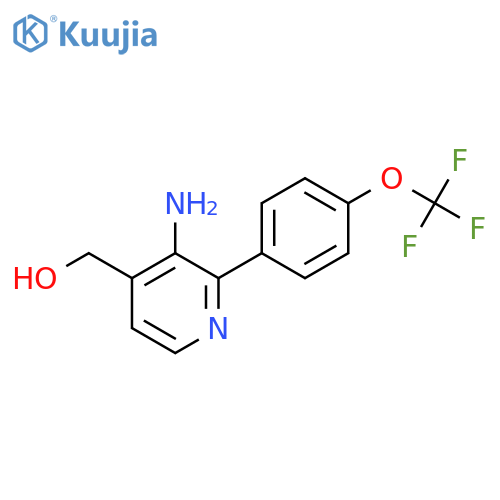 3-Amino-2-(4-(trifluoromethoxy)phenyl)pyridine-4-methanol structure