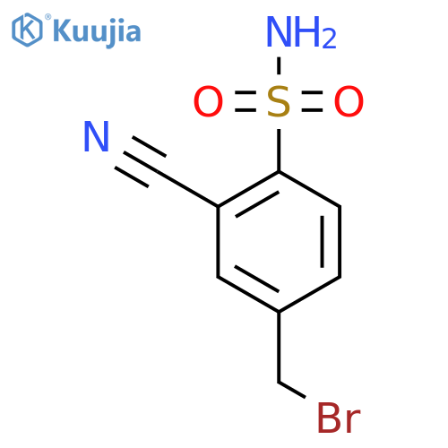4-(Bromomethyl)-2-cyanobenzenesulfonamide structure
