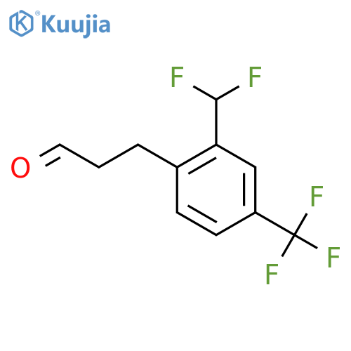 3-(2'-(Difluoromethyl)-4'-(trifluoromethyl)phenyl)propionaldehyde structure