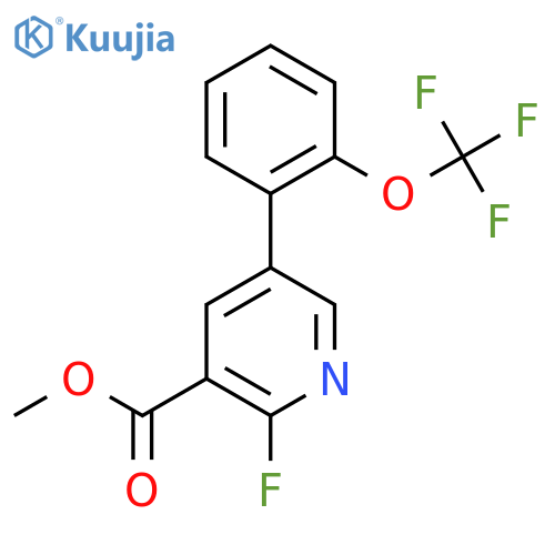 Methyl 2-fluoro-5-(2-(trifluoromethoxy)phenyl)nicotinate structure