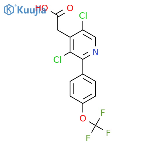 3,5-Dichloro-2-(4-(trifluoromethoxy)phenyl)pyridine-4-acetic acid structure