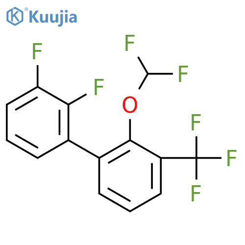 2,3-Difluoro-2'-(difluoromethoxy)-3'-(trifluoromethyl)biphenyl structure
