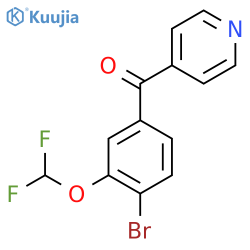 4-(4-Bromo-3-(difluoromethoxy)benzoyl)pyridine structure