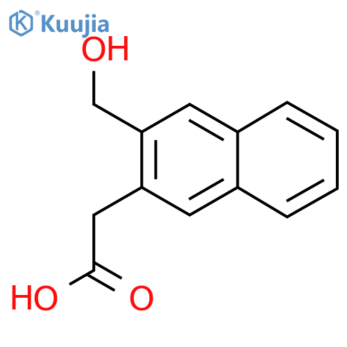 3-(Hydroxymethyl)naphthalene-2-acetic acid structure