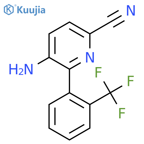 5-Amino-6-(2-(trifluoromethyl)phenyl)picolinonitrile structure