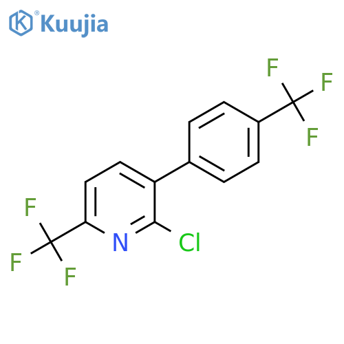 2-Chloro-6-(trifluoromethyl)-3-(4-(trifluoromethyl)phenyl)pyridine structure