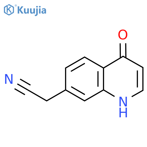 4-Hydroxyquinoline-7-acetonitrile structure
