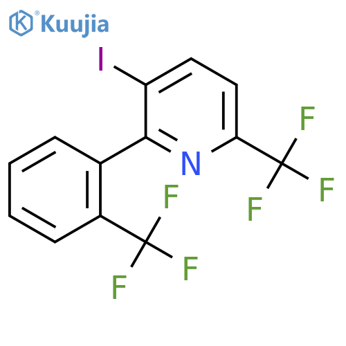 3-Iodo-6-(trifluoromethyl)-2-(2-(trifluoromethyl)phenyl)pyridine structure