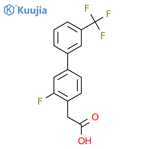 3-Fluoro-3'-(trifluoromethyl)biphenyl-4-acetic acid structure