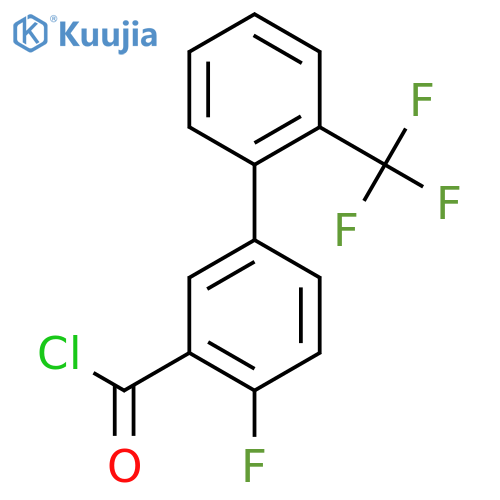 4-Fluoro-2'-(trifluoromethyl)biphenyl-3-carbonyl chloride structure