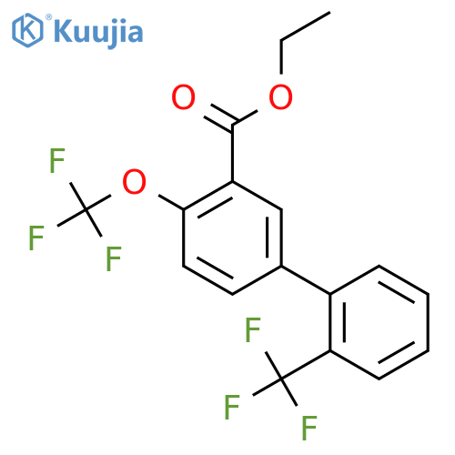4-(Trifluoromethoxy)-2'-(trifluoromethyl)biphenyl-3-carboxylic acid ethyl ester structure