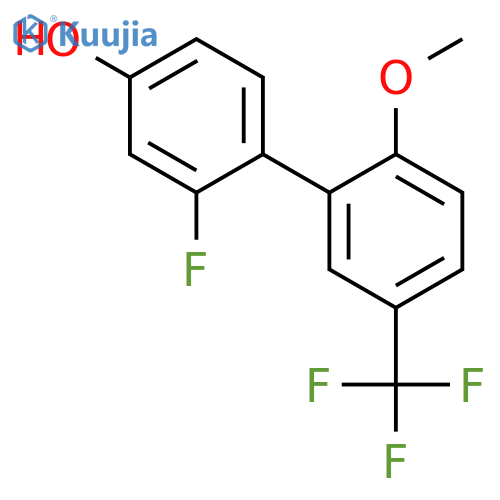 3-Fluoro-4-(2-methoxy-5-trifluoromethylphenyl)phenol structure