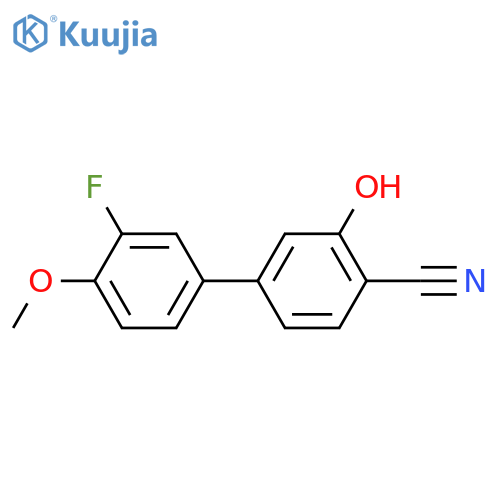 2-Cyano-5-(3-fluoro-4-methoxyphenyl)phenol structure