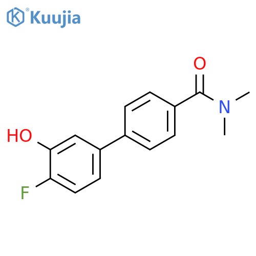 5-[4-(N,N-Dimethylaminocarbonyl)phenyl]-2-fluorophenol structure
