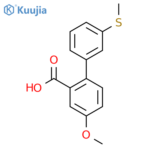 5-Methoxy-2-(3-methylthiophenyl)benzoic acid structure