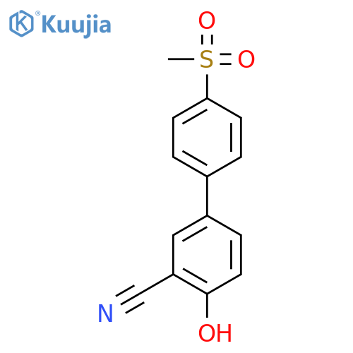 2-hydroxy-5-(4-methylsulfonylphenyl)benzonitrile structure