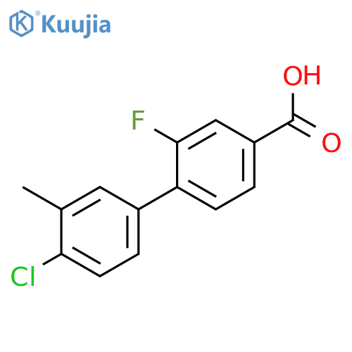 4-(4-Chloro-3-methylphenyl)-3-fluorobenzoic acid structure