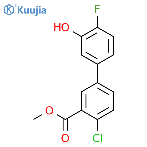 5-(4-Chloro-3-methoxycarbonylphenyl)-2-fluorophenol structure