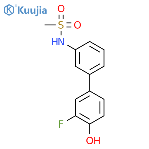 N-[3-(3-fluoro-4-hydroxyphenyl)phenyl]methanesulfonamide structure