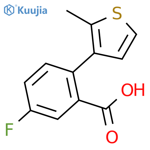 5-Fluoro-2-(2-methylthiophenyl)benzoic acid structure