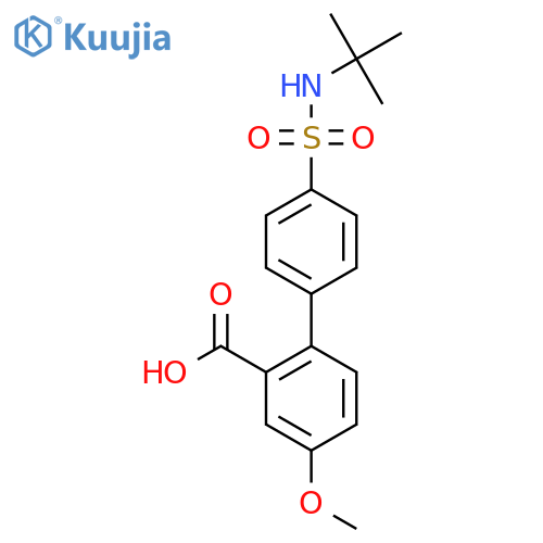 2-(4-t-Butylsulfamoylphenyl)-5-methoxybenzoic acid structure