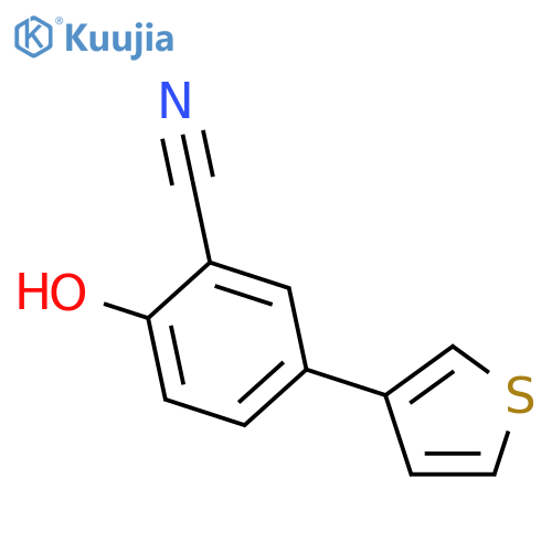 2-Cyano-4-(thiophen-3-YL)phenol structure