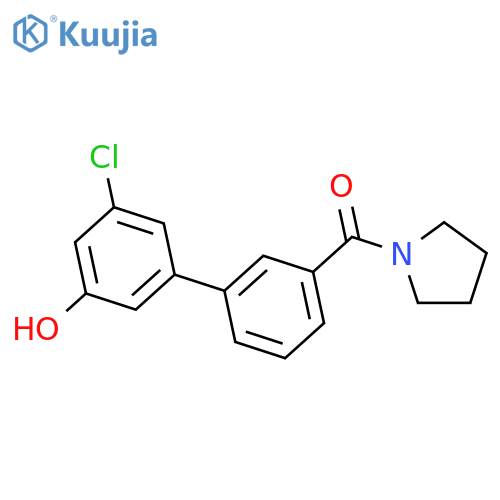 3-Chloro-5-(3-pyrrolidinylcarbonylphenyl)phenol structure