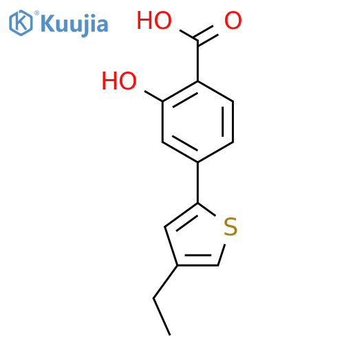 4-(4-Ethylthiophenyl)-2-hydroxybenzoic acid structure