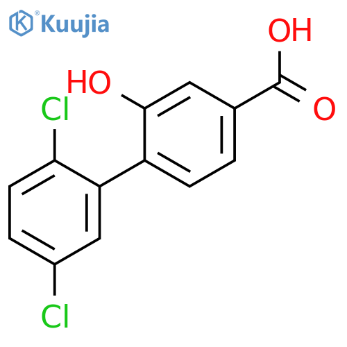 4-(2,5-Dichlorophenyl)-3-hydroxybenzoic acid structure