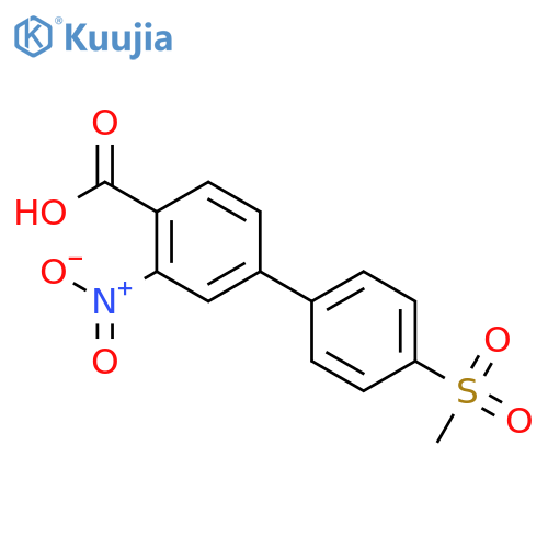 4-(4-Methylsulfonylphenyl)-2-nitrobenzoic acid structure