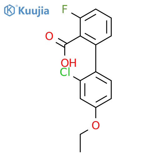 2-(2-Chloro-4-ethoxyphenyl)-6-fluorobenzoic acid structure