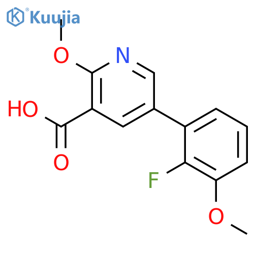 5-(2-Fluoro-3-methoxyphenyl)-2-methoxynicotinic acid structure