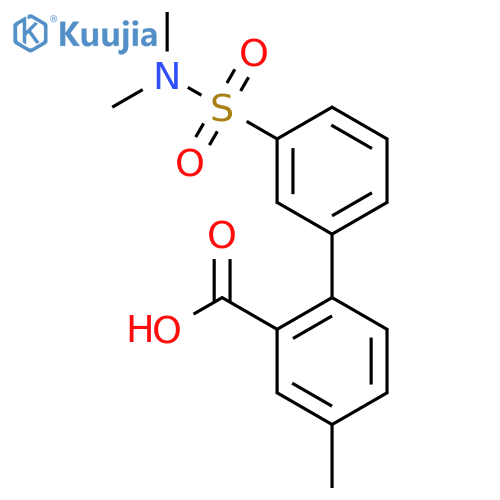 2-[3-(Dimethylsulfamoyl)phenyl]-5-methylbenzoic acid structure