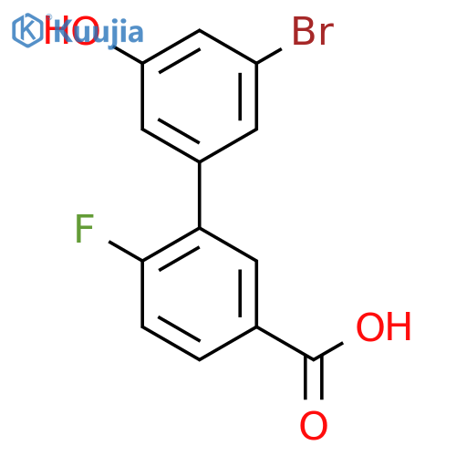 3-Bromo-5-(5-carboxy-2-fluorophenyl)phenol structure