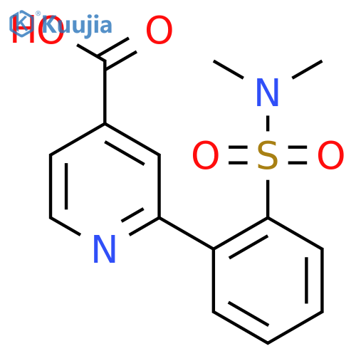4-Pyridinecarboxylic acid, 2-[2-[(dimethylamino)sulfonyl]phenyl]- structure