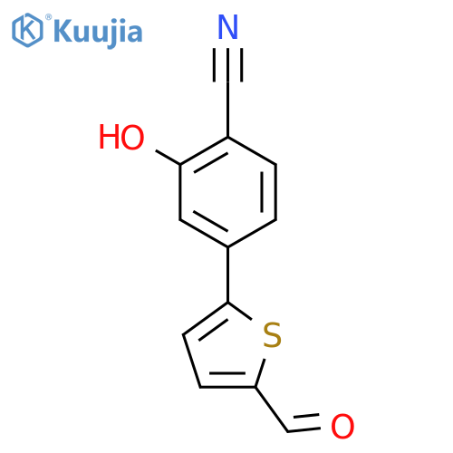4-(5-Formylthiophen-2-yl)-2-hydroxybenzonitrile structure