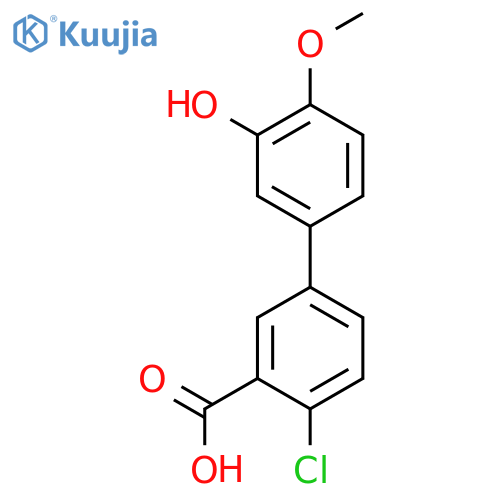 5-(3-Carboxy-4-chlorophenyl)-2-methoxyphenol structure