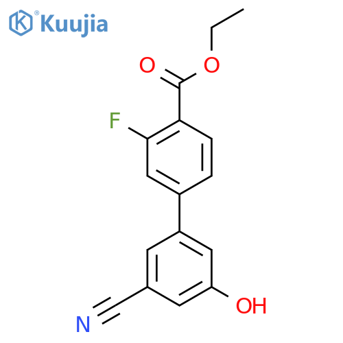 3-Cyano-5-[4-(ethoxycarbonyl)-3-fluorophenyl]phenol structure