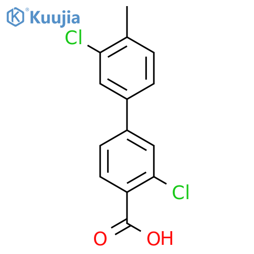 2-chloro-4-(3-chloro-4-methylphenyl)benzoic Acid structure