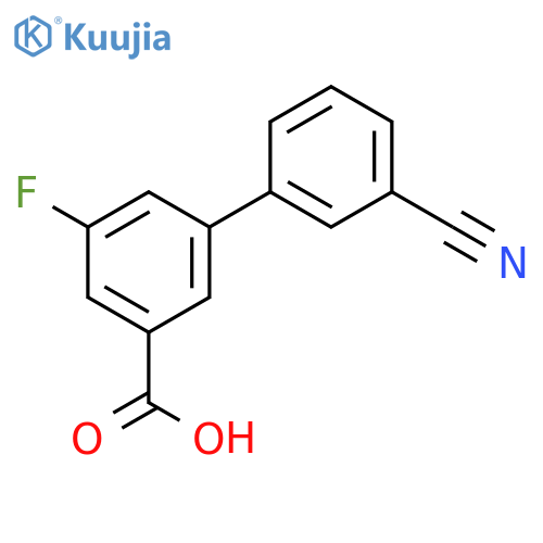 3-(3-Cyanophenyl)-5-fluorobenzoic acid structure