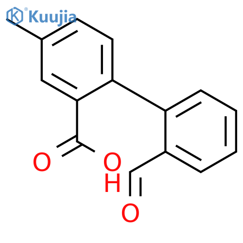 2-(2-Formylphenyl)-5-methylbenzoic acid structure