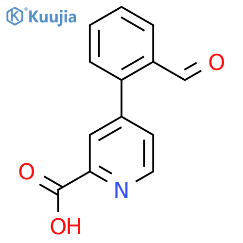 4-(2-Formylphenyl)picolinic acid structure