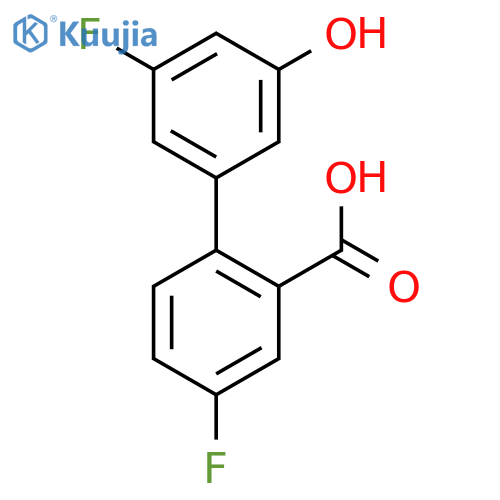 5-Fluoro-2-(3-fluoro-5-hydroxyphenyl)benzoic acid structure