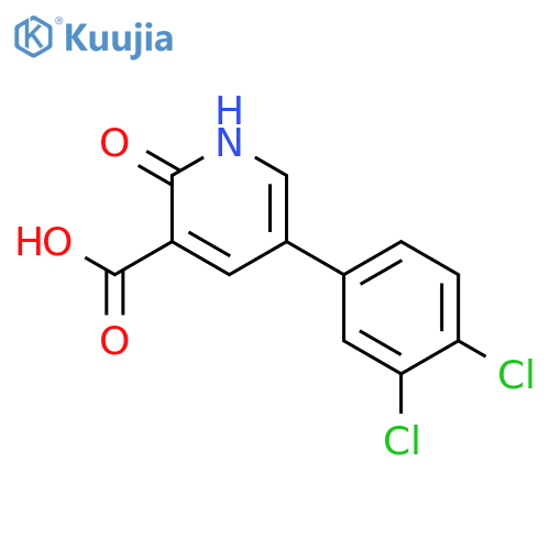 5-(3,4-Dichlorophenyl)-2-hydroxynicotinic acid structure