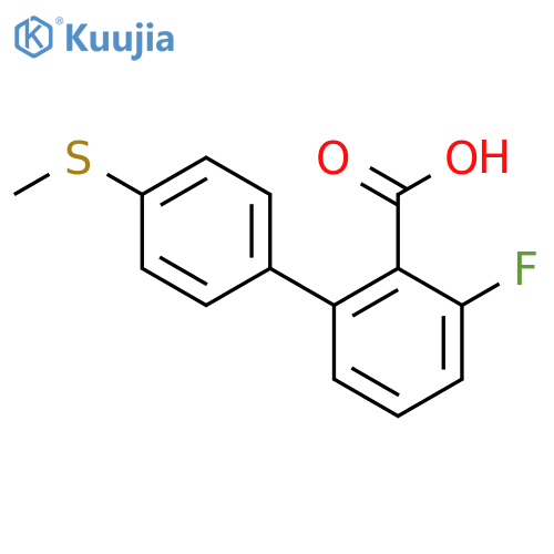 6-Fluoro-2-(4-methylthiophenyl)benzoic acid structure