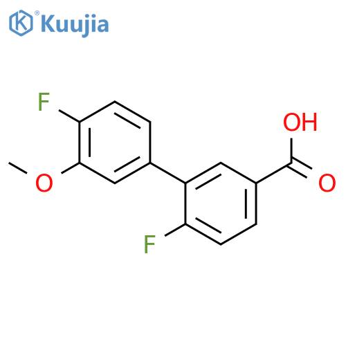 4-Fluoro-3-(4-fluoro-3-methoxyphenyl)benzoic acid structure